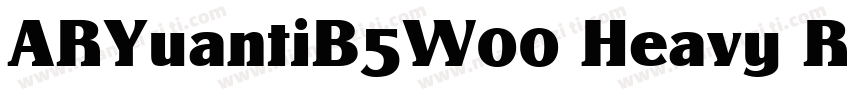 ARYuantiB5W00 Heavy Regular字体转换